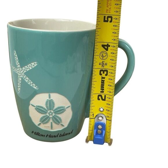 Hilton Head Island South Carolina Sand Dollar Cape Shore Beach Aqua Coffee Mug - Picture 5 of 7